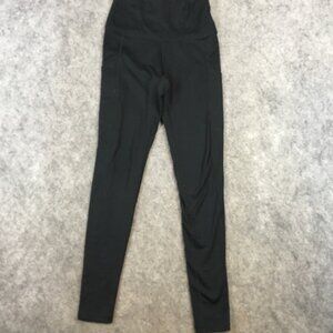 Aerie Leggings S High Rise Skinny Side Pocket Solid Black Yoga Athletic Workout